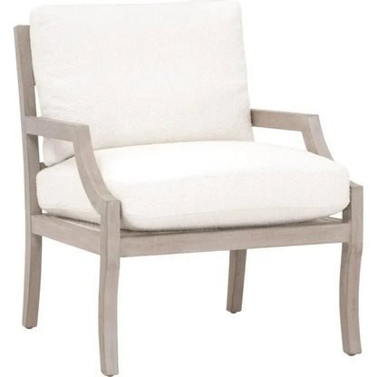Stratton Club Chair Boucle Snow Solid Beech Wood - LOOMLAN - Essentials For Living - Accent Chairs