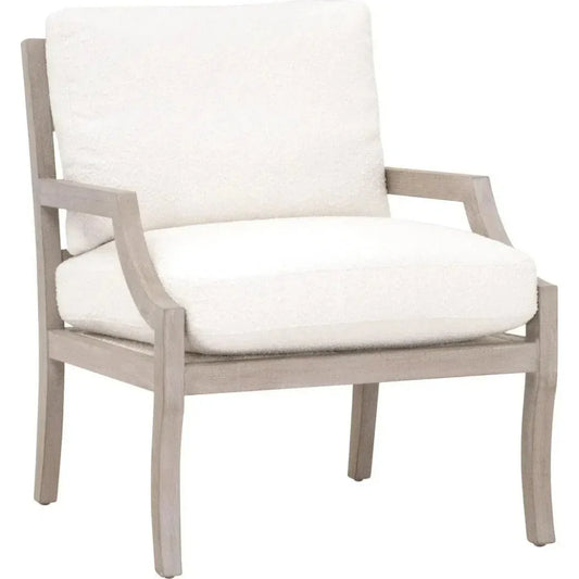 Stratton Club Chair Boucle Snow Solid Beech Wood - LOOMLAN - Essentials For Living - Accent Chairs