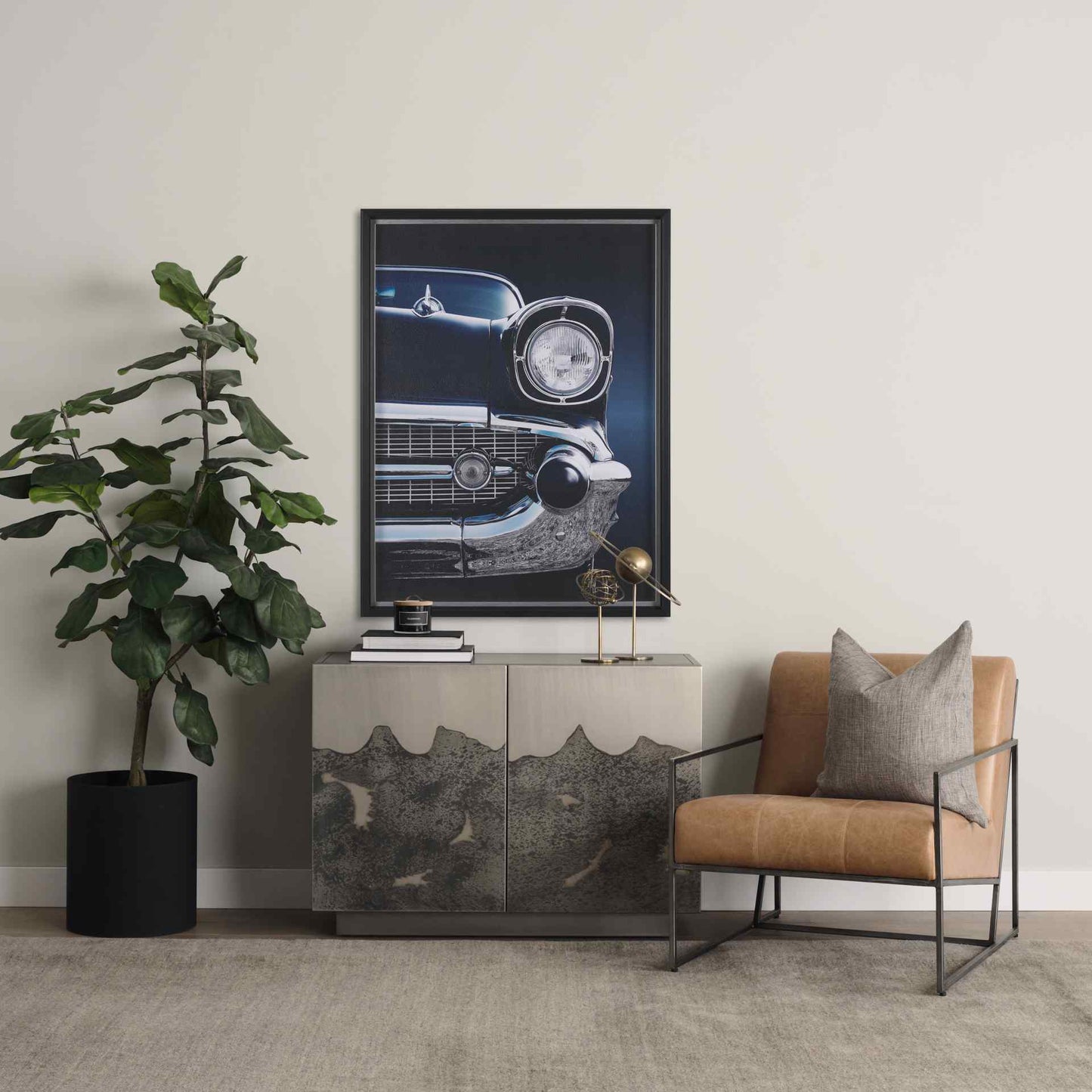 Stratton Genuine Leather Accent Chair