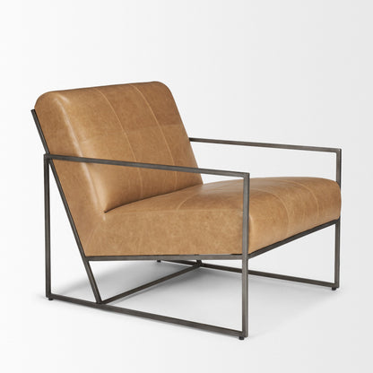 Stratton Genuine Leather Accent Chair