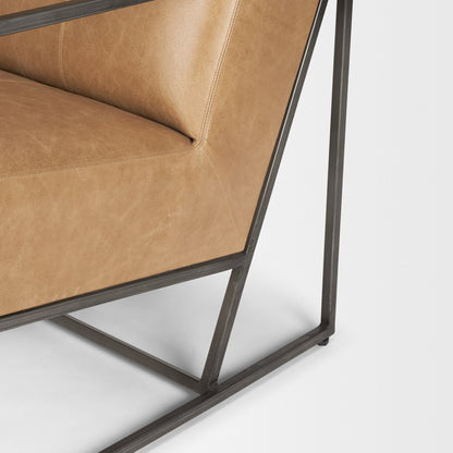 Stratton Genuine Leather Accent Chair