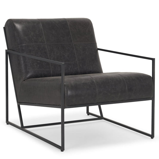 Stratton Genuine Leather Accent Chair