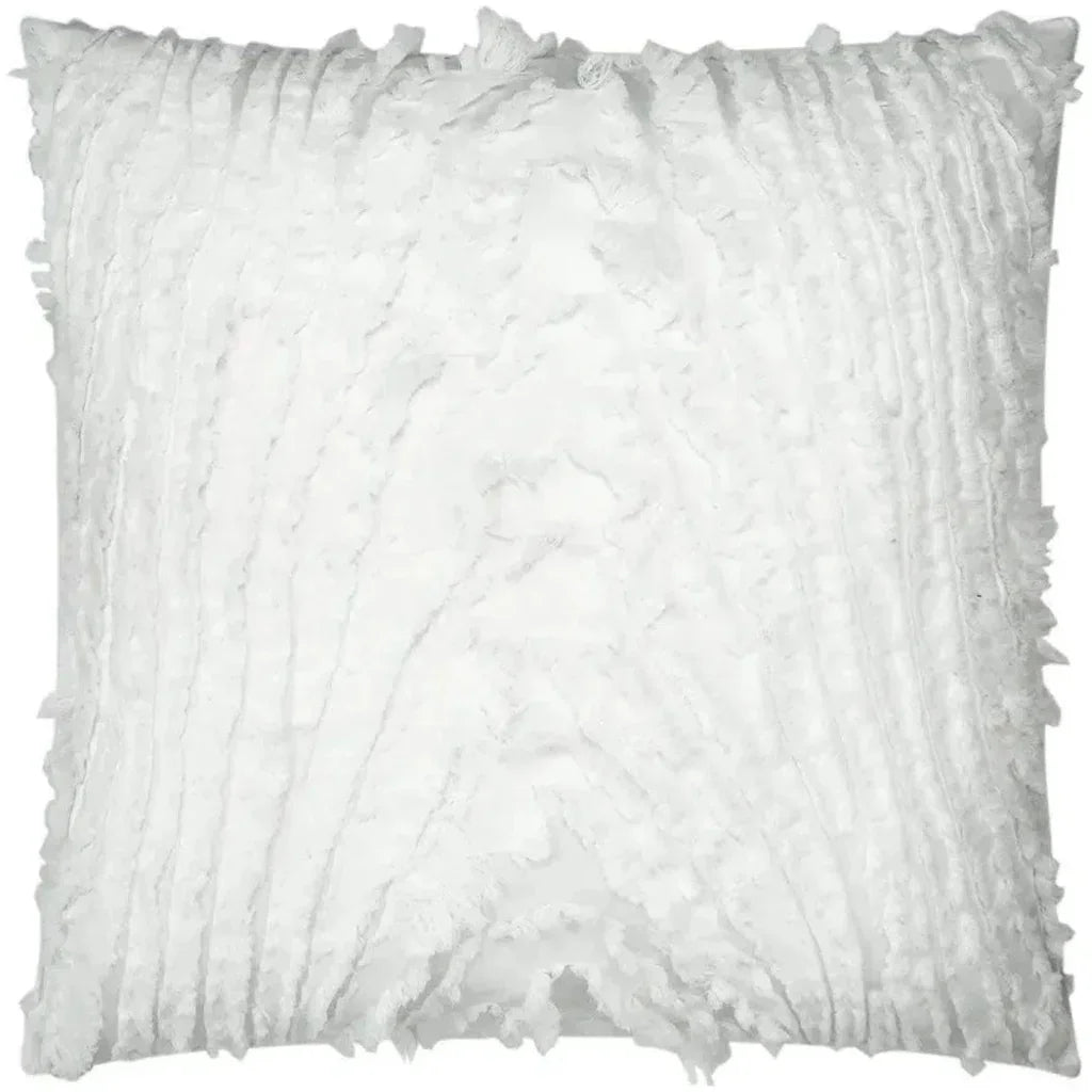 Stratus Textured Glam White Large Throw Pillow Insert - LOOMLAN - D.V. Kap - Throw Pillows