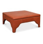 Streetman Leather Brown Cocktail Ottoman - LOOMLAN - Sarreid - Ottomans