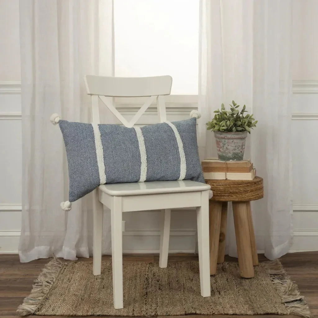 Stripe Lumbar Pillow For Chairs & Couch Anette - LOOMLAN - LOOMLAN - Throw Pillows