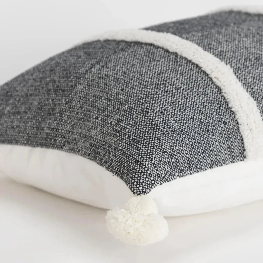 Stripe Lumbar Pillow For Chairs & Couch Anette - LOOMLAN - LOOMLAN - Throw Pillows