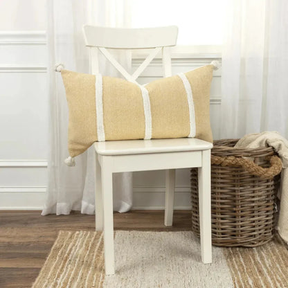 Stripe Lumbar Pillow For Chairs & Couch Anette - LOOMLAN - LOOMLAN - Throw Pillows