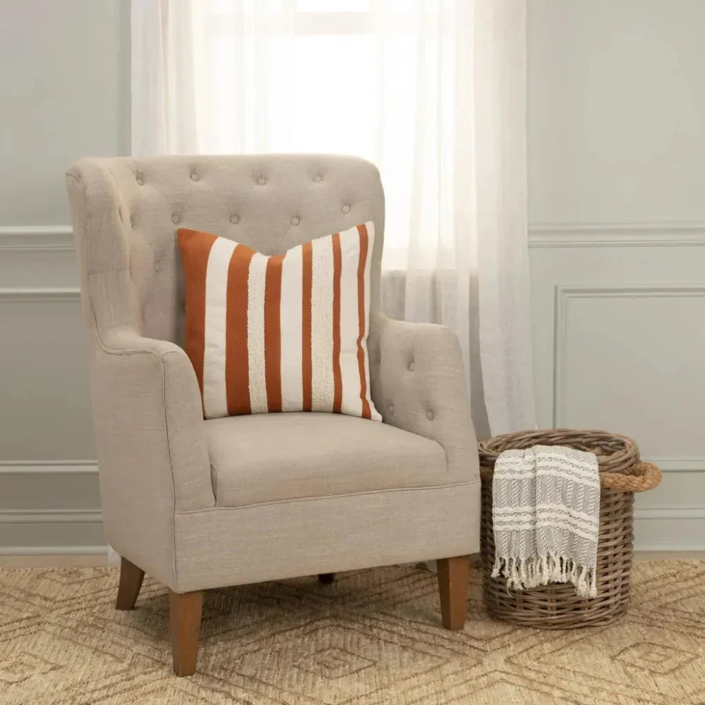 Stripes Down Filled Decorative Throw Pillow Cover - LOOMLAN - LOOMLAN - Throw Pillows