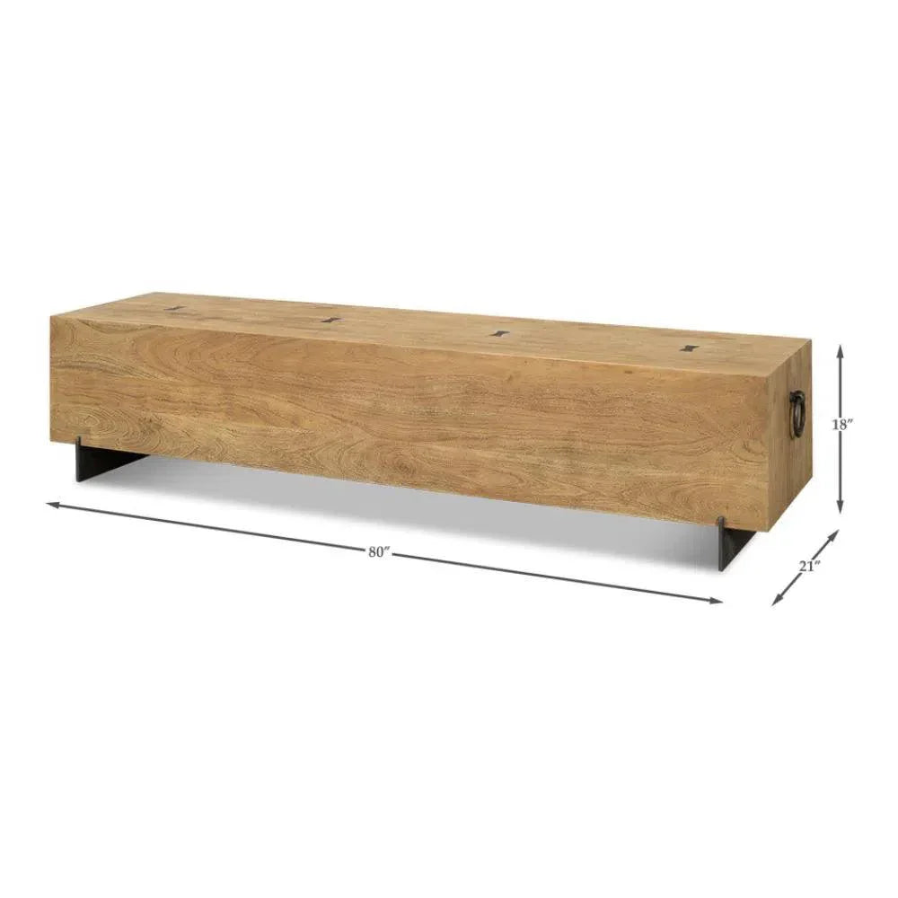 Stuben Bench for Entryway or Kitchen - LOOMLAN - Sarreid - Bedroom Benches