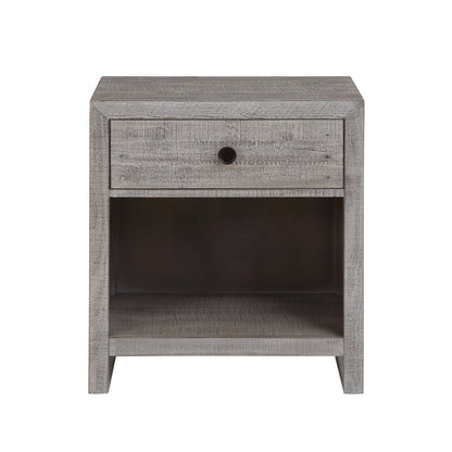 Studio 20 One Drawer Grey Nightstand-Nightstands-Palmetto Home-LOOMLAN