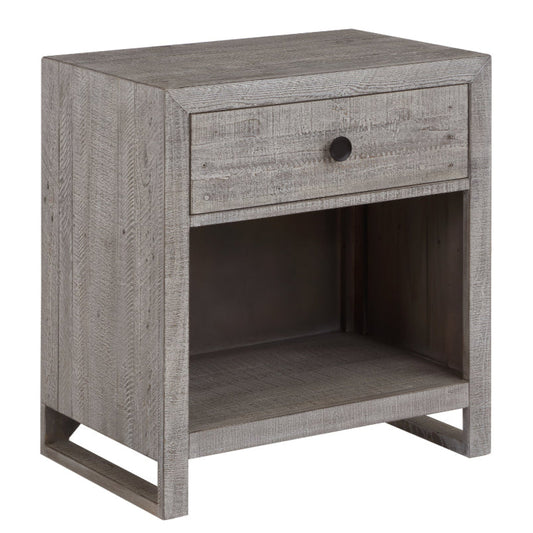 Studio 20 One Drawer Grey Nightstand-Nightstands-Palmetto Home-LOOMLAN