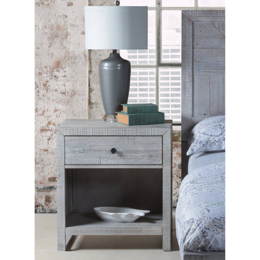 Studio 20 One Drawer Grey Nightstand (Set Of 2)-Nightstands-Palmetto Home-LOOMLAN
