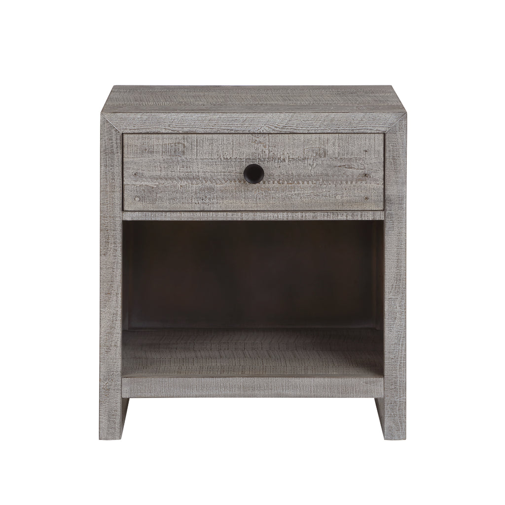 Studio 20 One Drawer Grey Nightstand (Set Of 2)-Nightstands-Palmetto Home-LOOMLAN