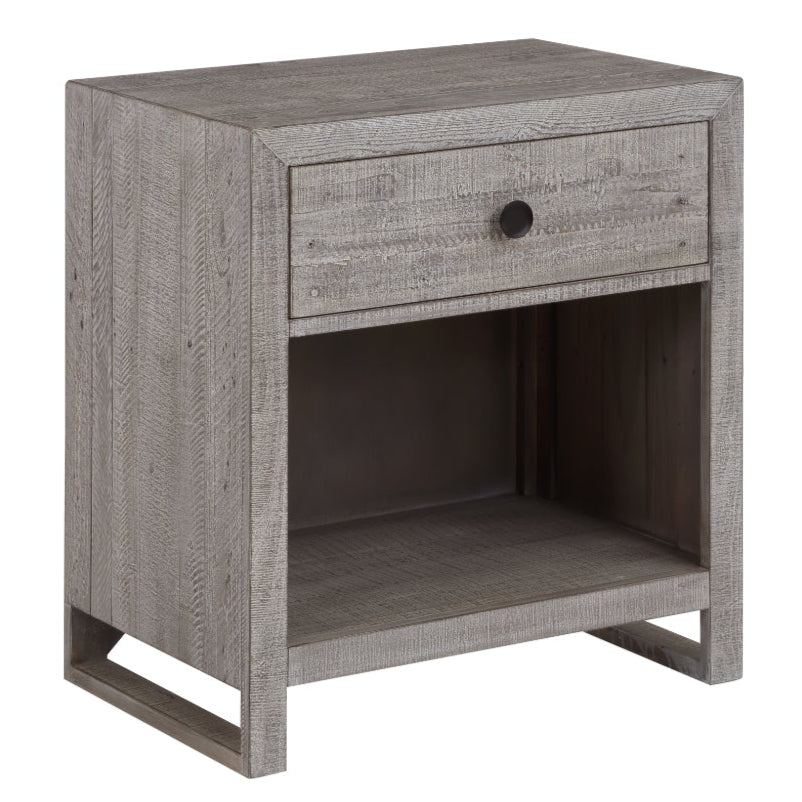 Studio 20 One Drawer Grey Nightstand (Set Of 2)-Nightstands-Palmetto Home-LOOMLAN