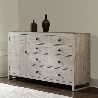 Studio 20 Six Drawers Grey Dresser-Dressers-Palmetto Home-LOOMLAN