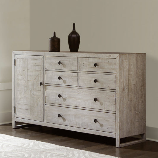 Studio 20 Six Drawers Grey Dresser-Dressers-Palmetto Home-LOOMLAN