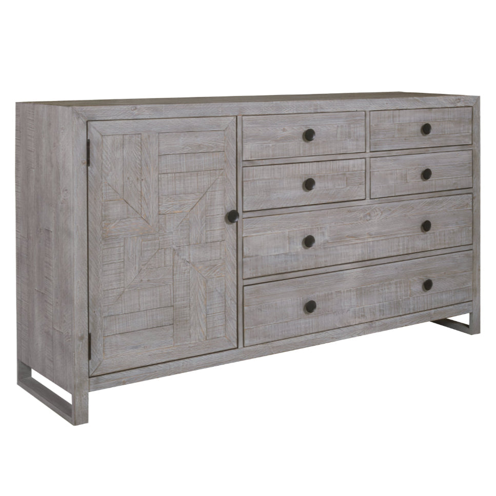 Studio 20 Six Drawers Grey Dresser-Dressers-Palmetto Home-LOOMLAN