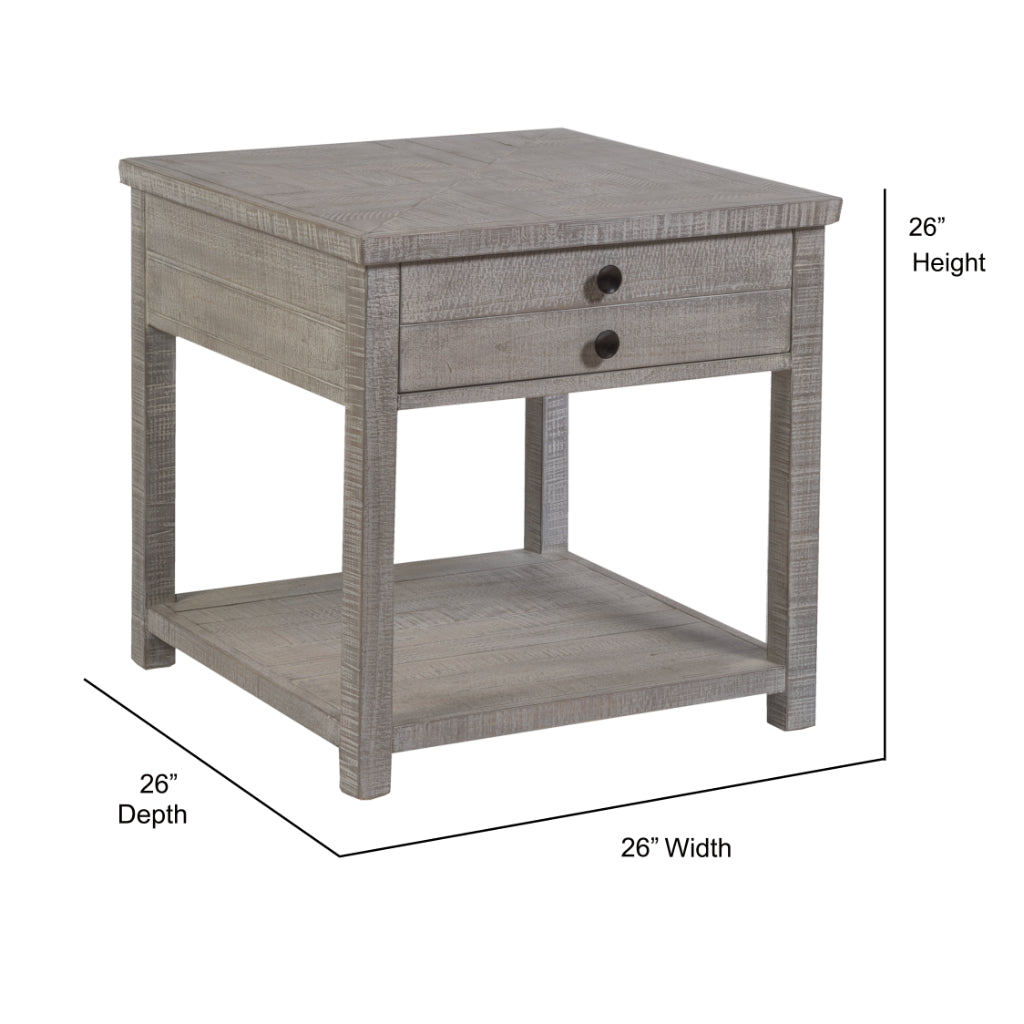 Studio 20 Square Grey End Table