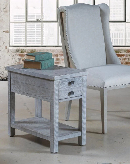 Studio 20 Wooden Rectangular Chairside Table - LOOMLAN - Palmetto Home - Side Tables