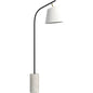 Studio Metal and Marble Black Floor Lamp-Floor Lamps-Bassett Mirror-LOOMLAN