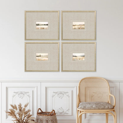 Subtle Landscape Wood Framed Wall Art 4PC