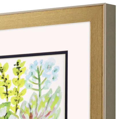Succulent Garden Blue Framed Wall Art 2PC