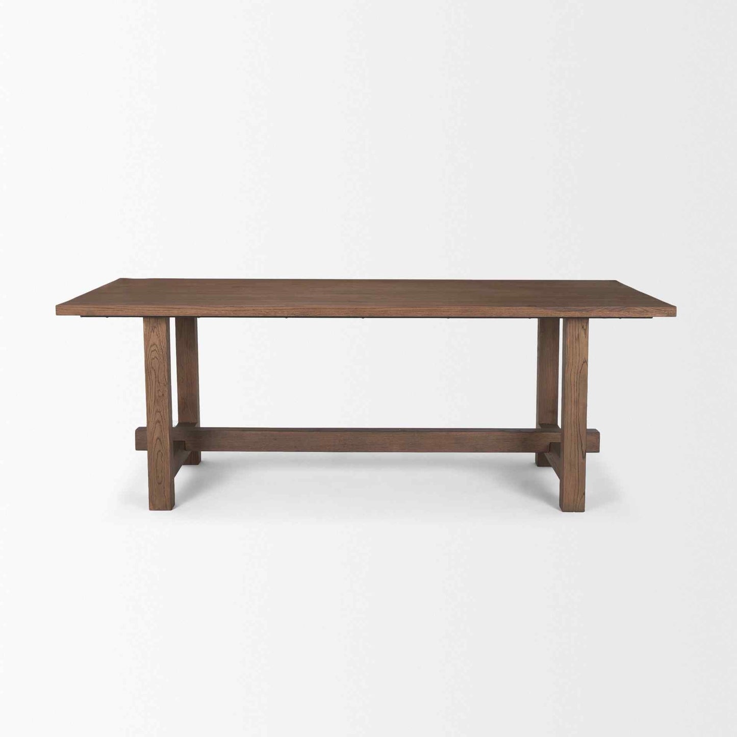 Suke Brown Rectangular Dining Table-Dining Tables-Mercana-LOOMLAN