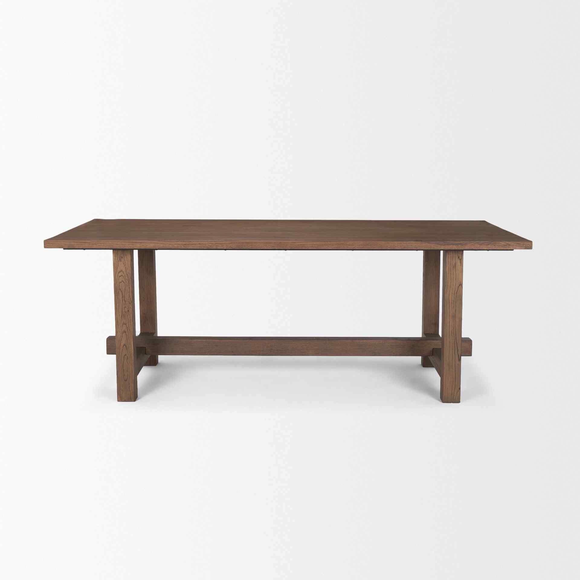 Suke Brown Rectangular Dining Table-Dining Tables-Mercana-LOOMLAN