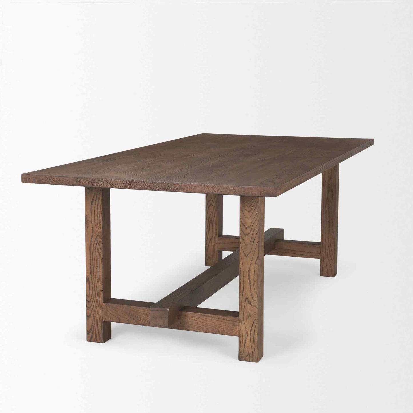 Suke Brown Rectangular Dining Table-Dining Tables-Mercana-LOOMLAN