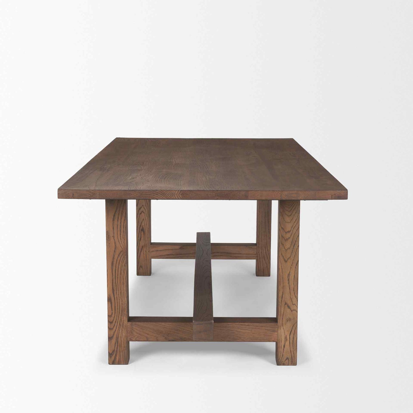 Suke Brown Rectangular Dining Table-Dining Tables-Mercana-LOOMLAN