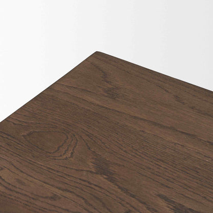 Suke Brown Rectangular Dining Table-Dining Tables-Mercana-LOOMLAN