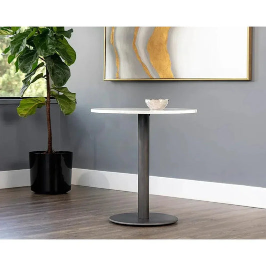 Suki Bistro Table - White Marble Top Dining-Dining Tables-SUNPAN-LOOMLAN