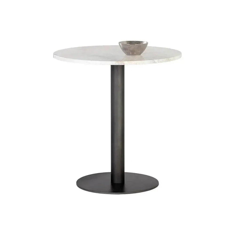Suki Bistro Table - White Marble Top Dining-Dining Tables-SUNPAN-LOOMLAN
