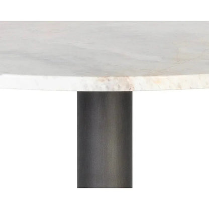 Suki Bistro Table - White Marble Top Dining-Dining Tables-SUNPAN-LOOMLAN