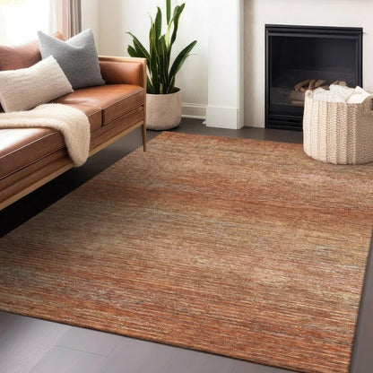 Suma Orange Washable Indoor - Outdoor Rug - LOOMLAN - LOOMLAN Rugs - Outdoor Rugs