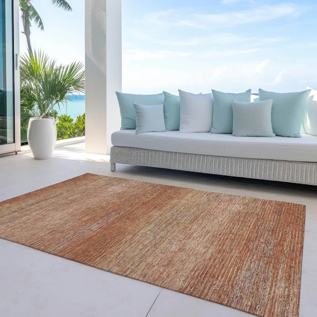 Suma Orange Washable Indoor - Outdoor Rug - LOOMLAN - LOOMLAN Rugs - Outdoor Rugs