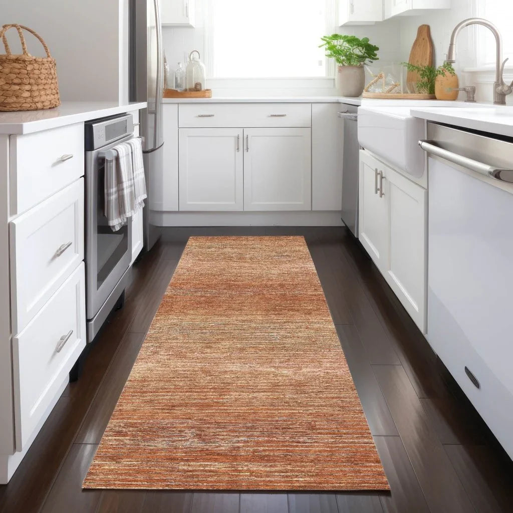 Suma Orange Washable Indoor - Outdoor Rug - LOOMLAN - LOOMLAN Rugs - Outdoor Rugs