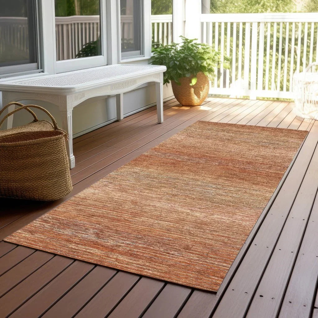 Suma Orange Washable Indoor - Outdoor Rug - LOOMLAN - LOOMLAN Rugs - Outdoor Rugs
