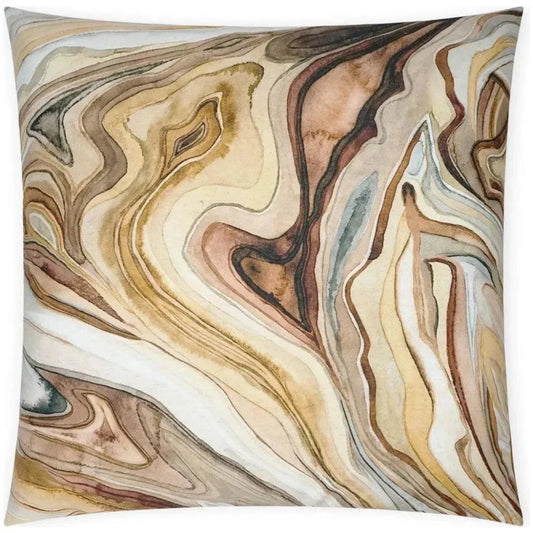 Sumidero Latte Yellow Brown Tan Large Throw Pillow - LOOMLAN - D.V. Kap - Throw Pillows
