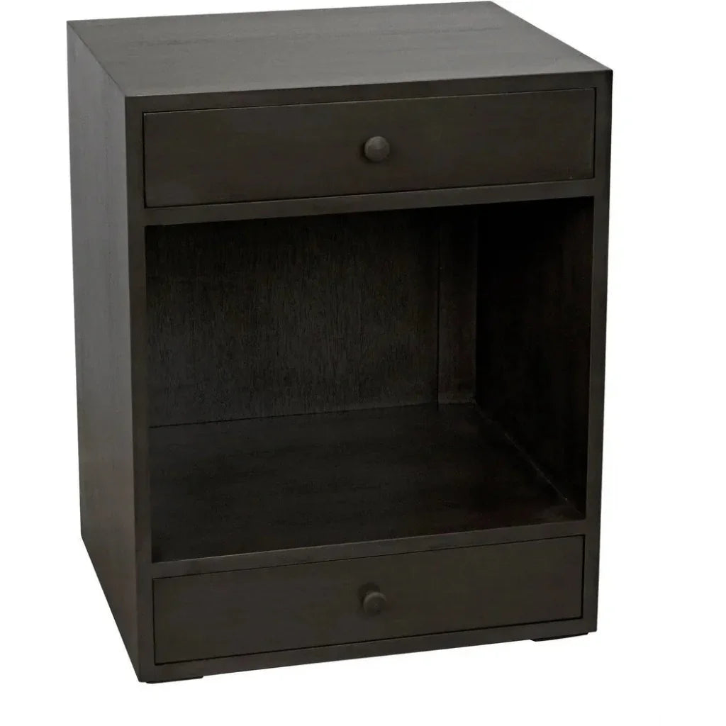 Sumiko Black Wood Side Table