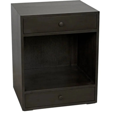 Sumiko Black Wood Side Table
