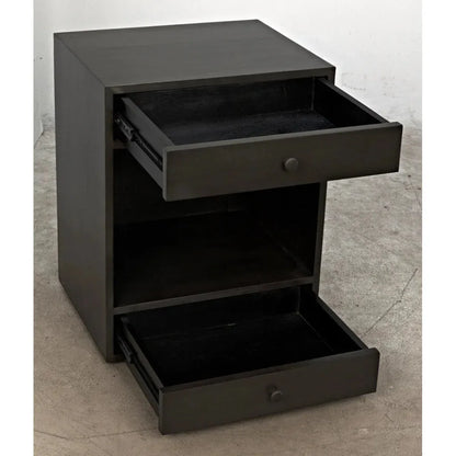 Sumiko Black Wood Side Table