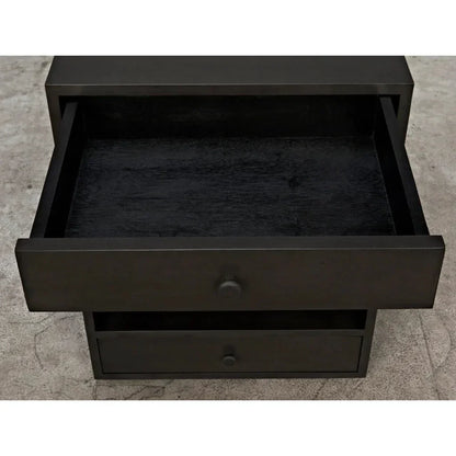 Sumiko Black Wood Side Table