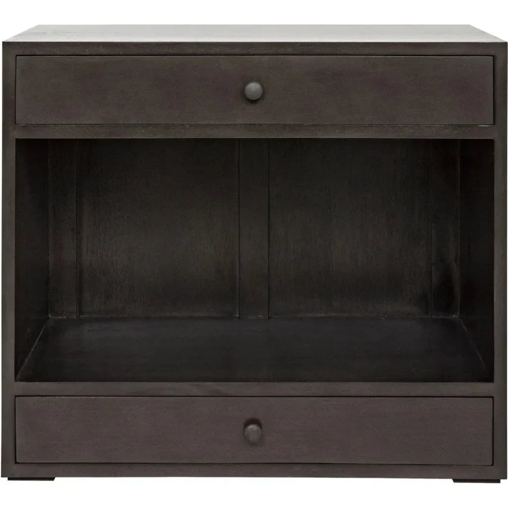 Sumiko Black Wood Side Table