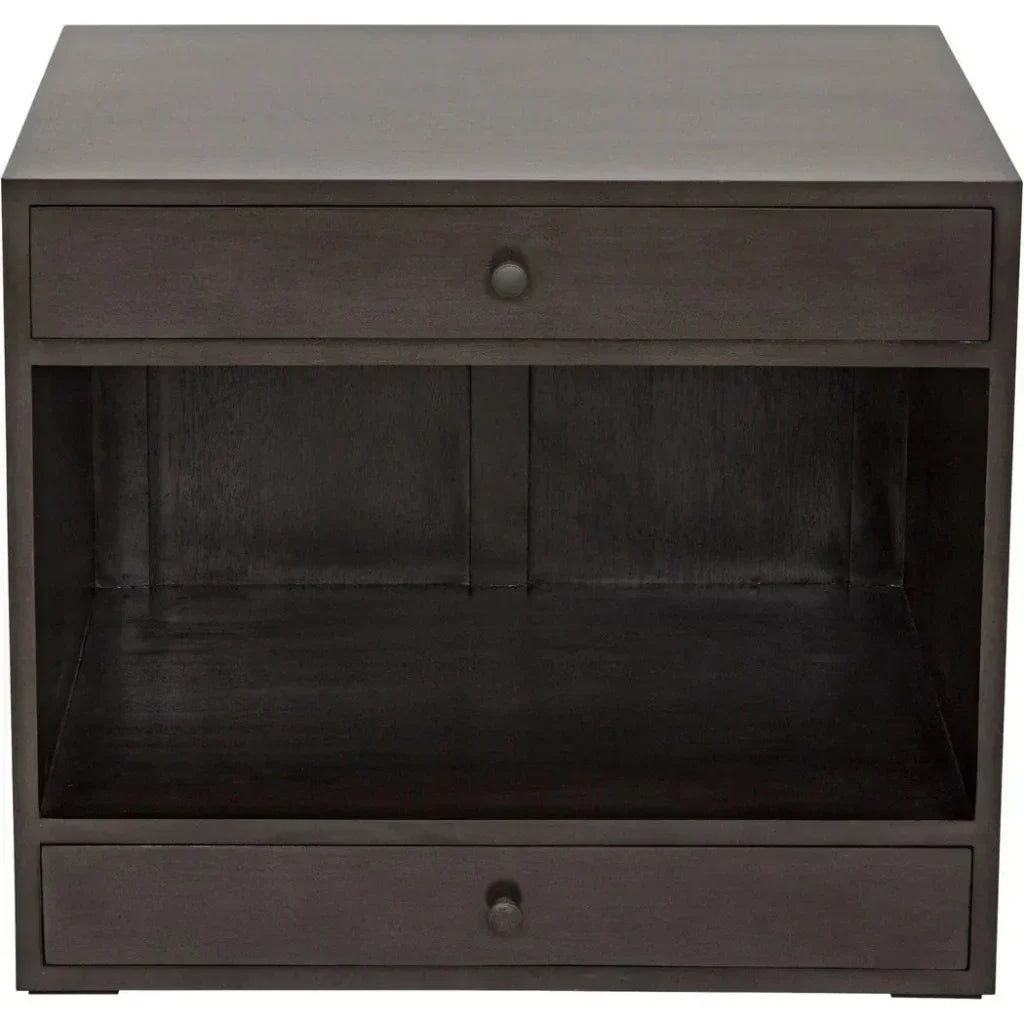 Sumiko Black Wood Side Table