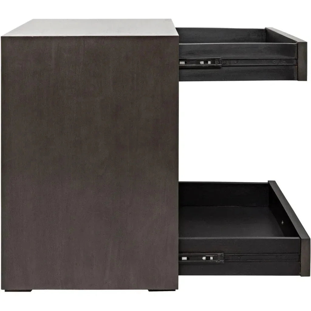 Sumiko Black Wood Side Table