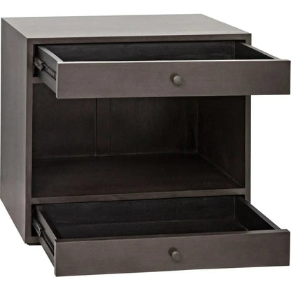 Sumiko Black Wood Side Table