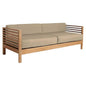 Summer 3 - Person Teak Outdoor Couch Sunbrella Cushions - LOOMLAN - HiTeak - Outdoor Sofas & Loveseats