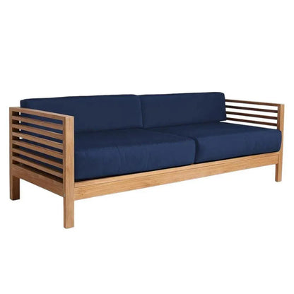 Summer 3 - Person Teak Outdoor Couch Sunbrella Cushions - LOOMLAN - HiTeak - Outdoor Sofas & Loveseats