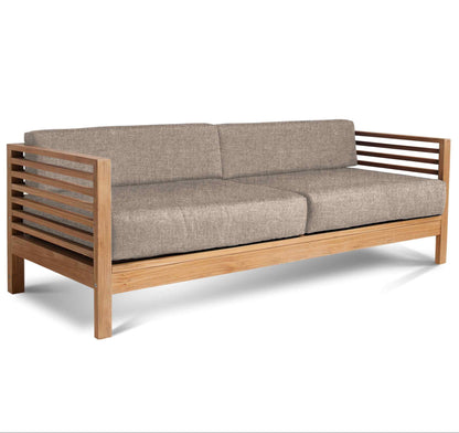 Summer Outdoor Deep Seating Set with Camel Subrella 5PC-Outdoor Lounge Sets-HiTeak-LOOMLAN